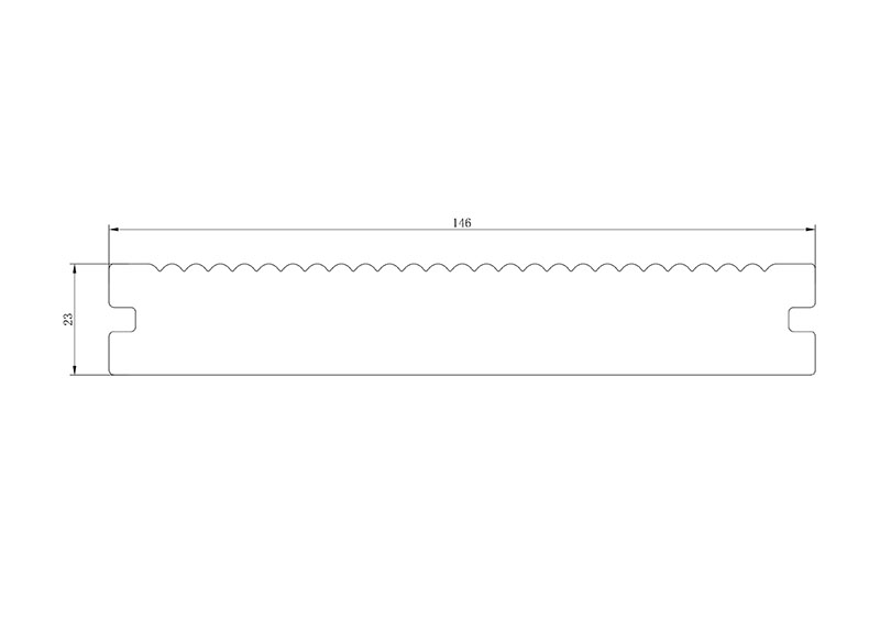 23mm x 146mm 实心木塑地板尺寸图